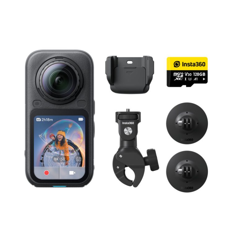 Insta360 X6 Motorcycle Bundle – 360 камера със скоба за кормило и невидим селфи стик