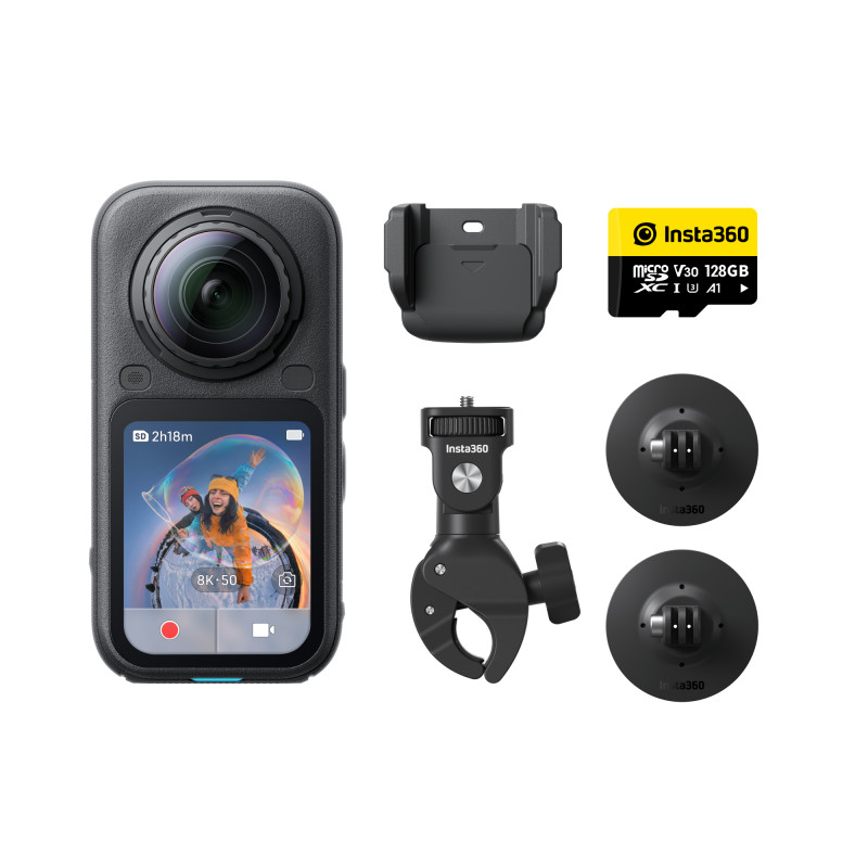 Insta360 X6 Motorcycle Bundle – 360 камера със скоба за кормило и невидим селфи стик
